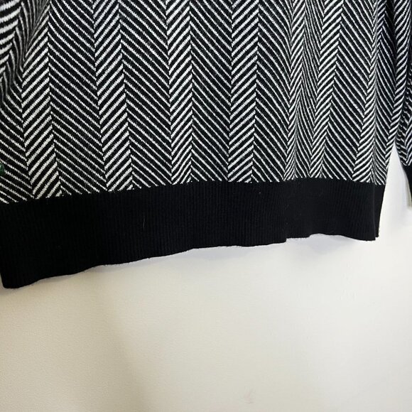 Joie Chevron Striped Hooded Hoodie Sweater Sweatshirt Plus Size Comfy Loungewear - Picture 5 of 10